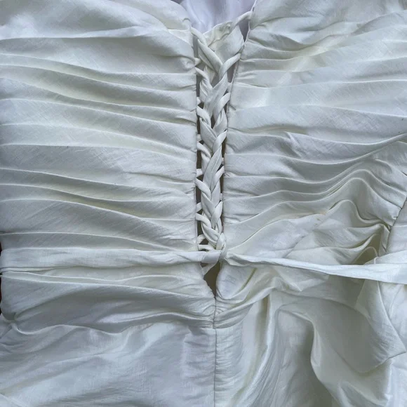 Cinderella Divine Short White Strapless Wedding Dress - Picture 8 of 12